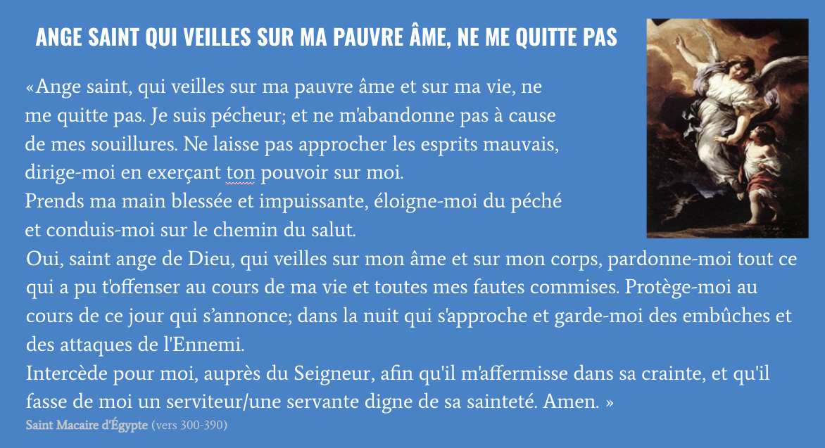 prière ange gardien
