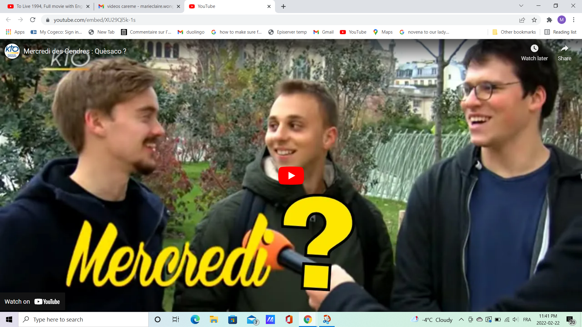 Mercredi des Cendres Quèsaco_KTO