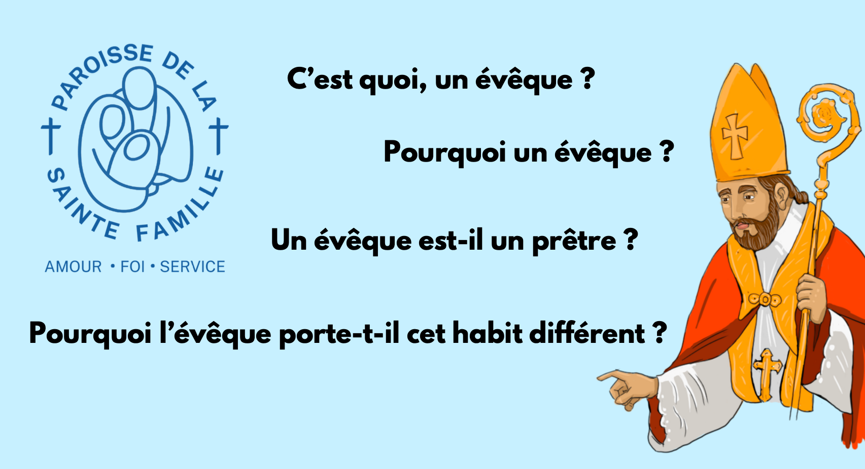 L'évêque expliqué aux enfants