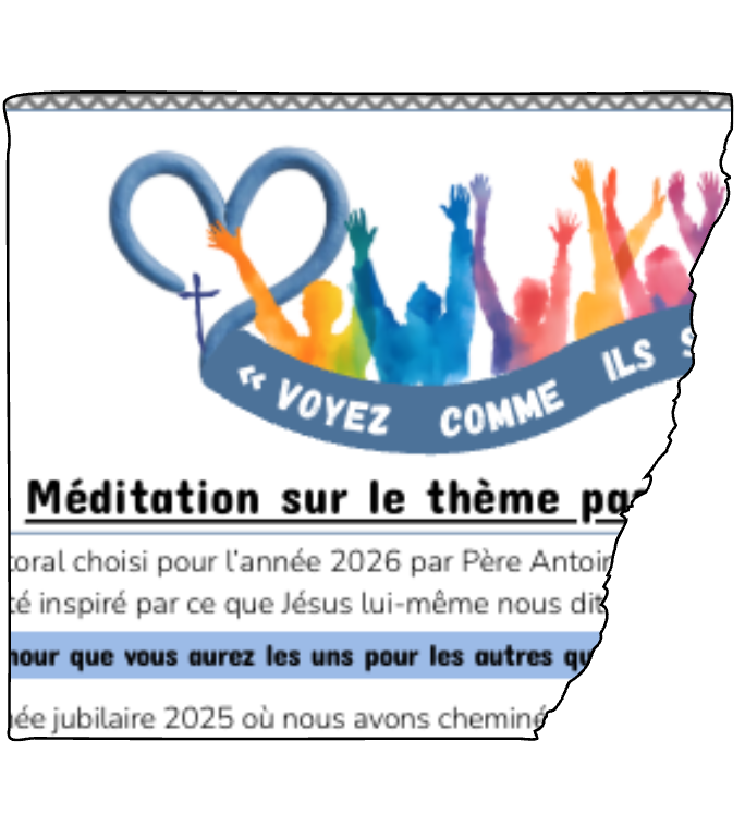 theme pastoral 2026: voyez comme ils s'aiment